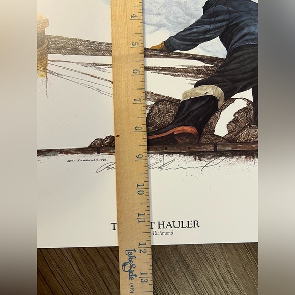 1990‎ Ben Richmond Storm Watch & The Net Hauler Limited Edition Lithograph Sign - Picture 8 of 15